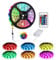 Foeska Bande lumineuse LED à piles, 24 boutons télécommandés, décoration intérieure et extérieure bricolage, 6,56 pieds étanche