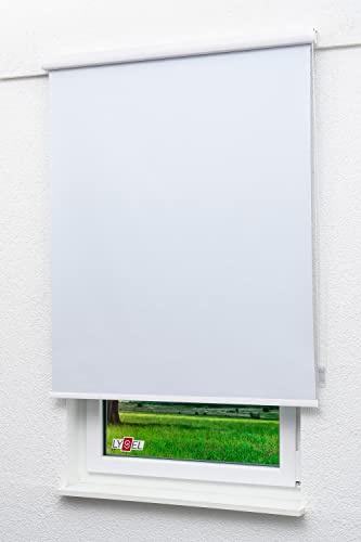 LYSEL - Qualitätskassettenrollo Abdunkelung weiß, (B x H) 120cm x 175cm in weiß