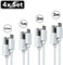 JAMEGA – Micro USB Kabel 4er Pack (0,5m 1m 2m 3m) | USB Ladekabel Datenkabel für Micro USB Geräte kompatibel mit Samsung, HTC, Huawei, Sony, Nokia, Nexus, Kindle, PS4 XBOX Controller uvm. – Weiß