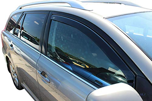 J&J AUTOMOTIVE | Windabweiser Passend Für Avensis 4/5-Türer 2003-09, Heko Regenabweiser, Getönt, Set 2-Teilig, Vorne, Aerodynamisch