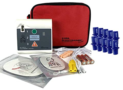 WNL Products WL120ES10-ABUNDLE AED Defribrillator Practi-Trainer Essentials Basis mit 10 Stück Übungsventil plus wiederverwendbarem CPR Trainingsventil Combo Kit