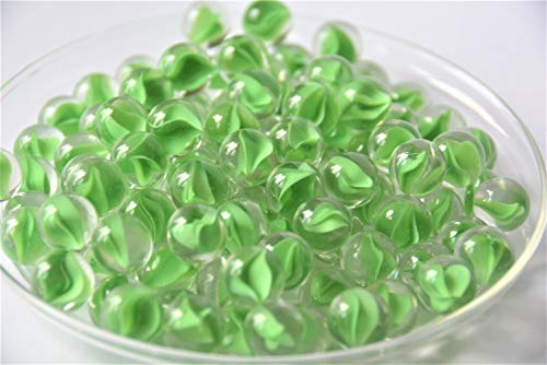 Worf Glaskugeln hochwertige Murmeln aus Glas, Ø ca. 16 mm, 100 Stück (grün, 121 3116)