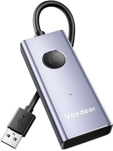 VAYDEER Mouse Jiggler USB Mouse Mover, Treiberfreie Computer Mausbeweger und Nicht nachweisbar, mit EIN/AUS-Schalter, Simulieren Sie die Bewegung des Mauszeigers, Plug and Play - Schwarz