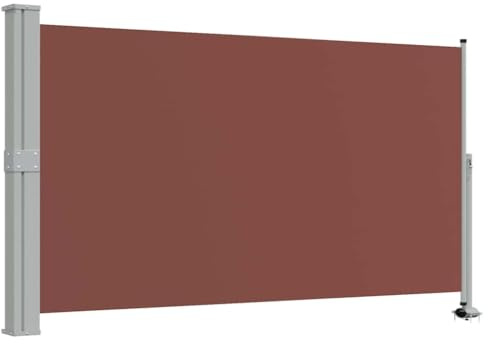 vidaXL Seitenmarkise Ausziehbar Sonnenschutz Sichtschutz Windschutz Seitenrollo Markise Seitenwandmarkise Balkon Garten Terrasse 140x300cm Braun