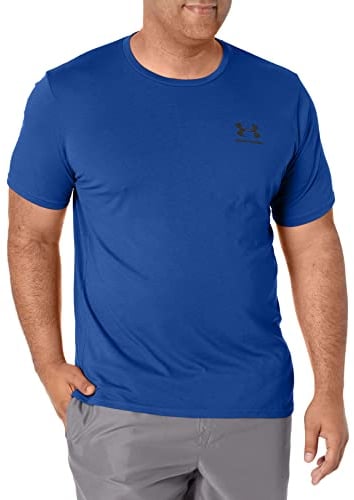 Under Armour – T-shirt de sport à manches courtes pour homme, Tech Blue (432)/Noir, M