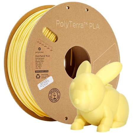 Polymaker 70866 PolyTerra PLA Filament PLA 2.85mm 1000g Pastell-Gelb (matt) 1St.