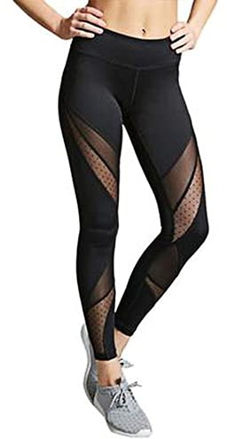 Mlosportlife Mesh Yoga Hose Gym Leggings Sport Frauen Fitness Workout Tight Sportswear Running Leggings (L)