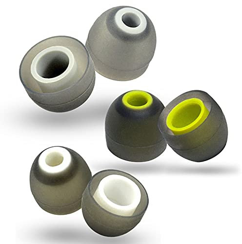 Rhinenet Eartips Ear gels for Jaybird Run Freedom BlueBuds X, X2, X3 & X4 Compatible with Inside Diameter 7mm-8mm Earbuds in-Ear Earphones(Inner Hole 6mm) Silicone Ear pieces Tips 3 Pairs