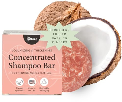 The Earthling Co. Shampoo Bar - Promote Hair Growth, Strengthen & Volumize All Hair Types - Paraben & Sulfate Free formula with Natural, Vegan Ingredients (Vanilla Coconut, 3 oz)
