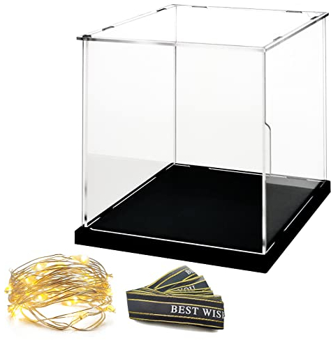 Acryl Vitrine / Schaukasten / Display Case / Display Box für Modellautos, Figuren, Sammlerstücke (30x30x30 cm, mit Seidenband )