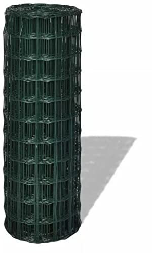 Green PVC Coated EURO Fence 4 x 2 Welded Wire Mesh Garden Fencing (1.2m x 10m (4x 2 mesh size))