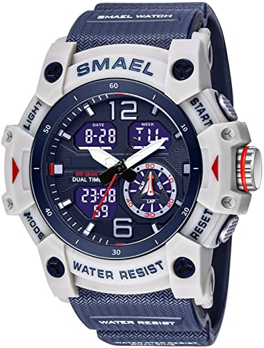 findtime Militär Uhr Herren Armbanduhr Digital und Analog wasserdichte Herrenuhr Sportlich LED Digitaluhr Kalender Wecker Stoppuhr mit Armband Taktische Uhren Männer Outdoor