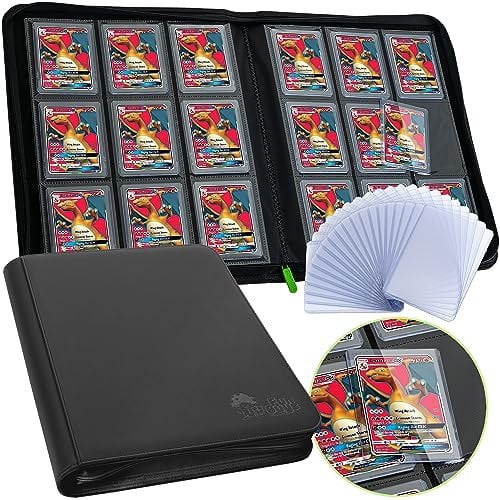 FunGuys Toploader Binder, Trading Card Binder Storage, 252 9 Pocket Top Loader Binder, Card Collection for Yugioh, MTG, TCG, Card Folders for Trading Cards