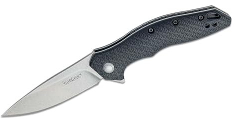 Kershaw Shoreline Taschenmesser, Allzweckmesser, 7,6 cm Klinge, tiefe Tragetasche, Clip, Schwarz