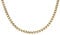 Fossil Herren-Edelstahl oder Halbedelsteine-Halskette mit Karabinerverschluss, Gold-Ton