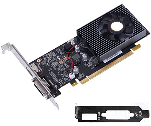 SIMPLETEK - NVIDIA GT 1030 2GB Grafikkarte für Desktop-PCs | 1x HDMI, 1x DVI | Low Profile Halterung im Lieferumfang enthalten