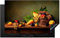 KitchenYeah© Herdabdeckplatte Einteilig Herdabdeckung Abdeckplatte für Ceranfeld Abdeckung Induktionskochfeld Aufrollbare Matte Trauben - Rustikal - Korb - Obst - Farbe - 85x52 cm