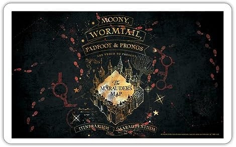 Spreadshirt Harry Potter The Marauder's Map Sticker, 10 x 10 cm, White Matte