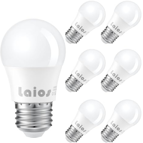 Laios E27 LED Lampe, 3W Leuchtmittel ersetzt 30W Glühbirne, Tageslicht(5000K) LED A15/G45 Birne, 300LM, Nicht Dimmbar, 6er Pack