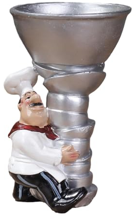 LOVIVER Koch-Figur/Koch-Deko-Statue/Sammler-Koch-Skulptur/Koch-Koch-Ornament für Ladendekoration, Tischplatte, Arbeitsplatte, Stil D