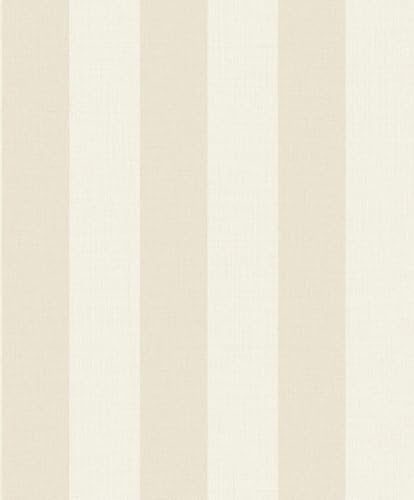 Grandeco Classic Wide Textured Stripe Wallpaper, Beige