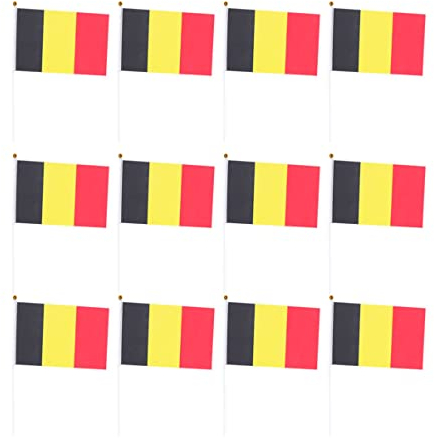 MAGICLULU 50 Stück Internationale Flaggen Handgehaltene Fahnen Nationalflaggen Kleben Landesflagge 21x14 Länderflaggen Kleine Belgische Flaggen Kleine Handfahne Büro Französisch