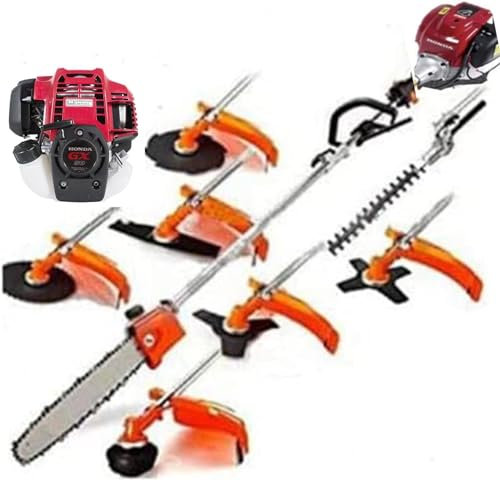 Decespugliatore Multifunzione GX50 8 in 1, Motore Benzina 4 Tempi 50cc 5cv, 8 Accessori, Funzioni Decespugliatore+Potatore+Tagliasiepi