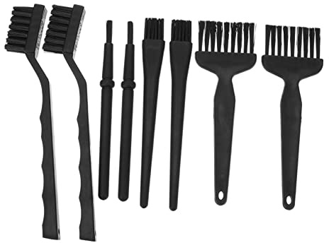 Antistatikbürste für Digitale Produkte 8 Stück-pack aus Pa Nylon und Abs | Leicht, Tragbar, für Routinepflege, Schwarz, Geeignet für Drucker und Autoinnenräume