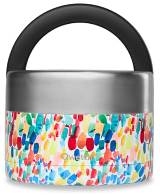 QWETCH - Lunch Box Isotherme Inox avec Poignée - Arty 650ml - Boîte Alimentaire Repas Chaud - 5h Chaud et 7h Froid - Etanche & Sans-BPA