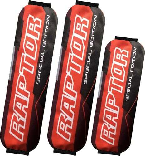 StoßdämpferabdeckungS 3er Set für Yamaha Raptor 90 400 450 600 700 r alle Modelle rot