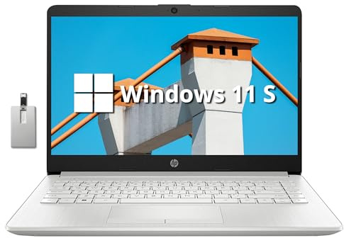 HP Premium Stream 14 HD BrightView Notebook, Processore Intel Celeron N4120, 8 GB RAM, eMMC da 64 GB, Scheda Grafica Intel UHD, Webcam HD, 1 Anno Office 365, WiFi 5, Bluetooth, Win 11s, Argento