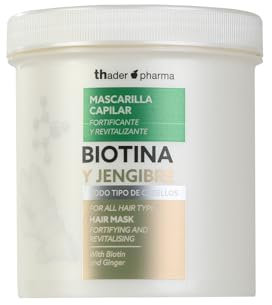 Thader Pharma Mascarilla capilar de Biotina y Jengibre que fortifica y revitaliza el cabello, 700 ml