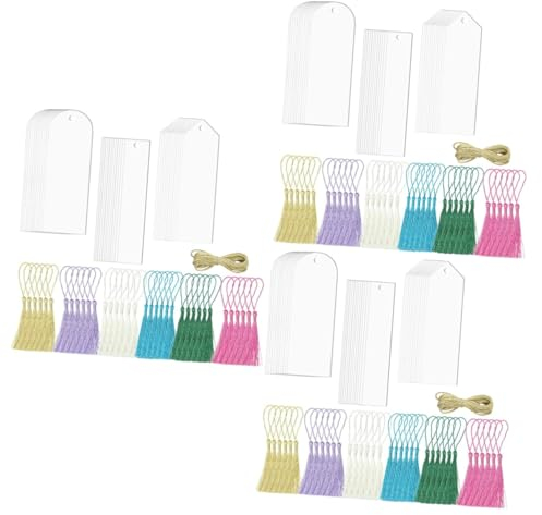 COHEALI 3 Sätze Lesezeichen aus Acryl Bürodekoration Acryl-Lesezeichen Lesezeichen für Kinder Geschenketiketten Weihnachts-Tags Weihnachtsgeschenkanhänger Lesezeichen für Lehrer Bürobedarf