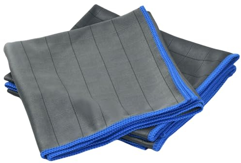 Granvoo 3X Chiffon Professionnel pour Verre, Chiffon Nettoyage Vitre sans Trace, Lingettes Essuie pour Cuisine Voiture Menage Verre Vitre Vaisselle, Serviettes sans Trace Absorbant, 40x50 CM, 400GSM