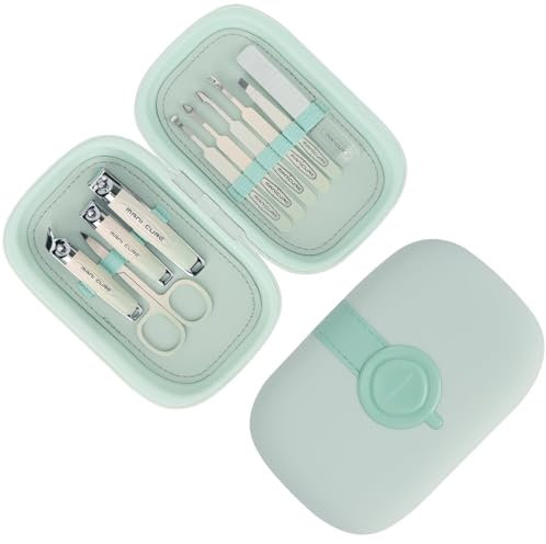 OWill Manicure Set,10PCS Nail Clippers and Pedicure Kit Nail Care Kit Professional Tools Gift for Men Women Friends and Parents(Green)