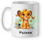 Mug tasse lionceau style simba personnalisé avec prénom cadeau original motif style roi lion mug bébé animaux personnalisable cadeau Noël anniversaire enfant