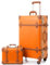 Urecity Koffer Vintage mit 4 Rollen Trolley Koffer Reisekoffer Leicht Retro Hartschalen Koffer 2-Teilig mit 12 Zoll Kleines Köfferchen (Orange, S(12)+M(20))