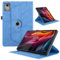 Coque pour Lenovo Tab K11 Plus/Lenovo Tab M11 Plus 11.45 Pouces Etui Premium Cuir PU Rotatif à 360 Antichoc Degrés Flip Case Cover Fonction Support Housse - Bleu