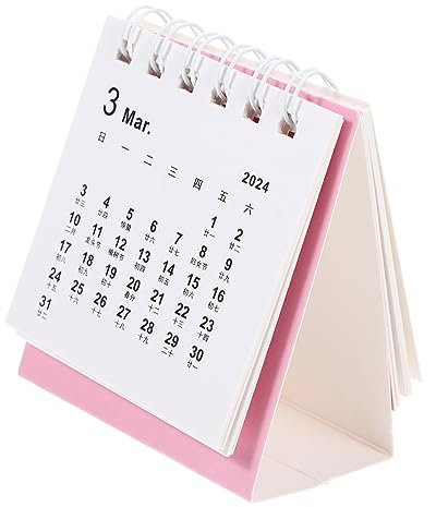 Gogogmee Tischkalender Aus Stabilem Papier Für 2023 2024 Planer Mit Notizflächen Für Den Einsatz Im Büro