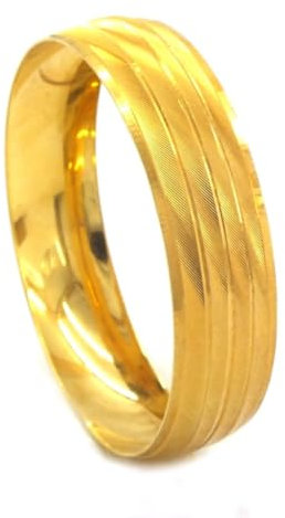 Generisch 1,5cm 4 cizgili Bilezik Armreifen üclü Gold Armreif 22 Karat Vergoldet Altin Bileklik Kuyumcu (6,8 (L))