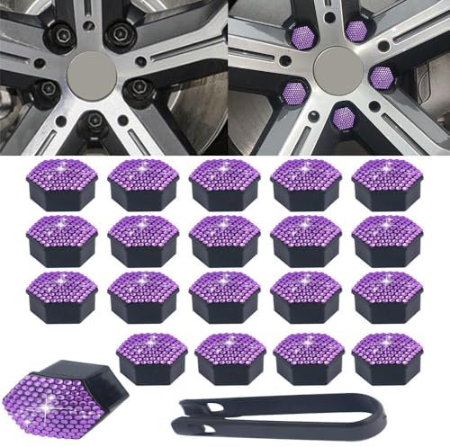 20 Stück Radmutternkappen Radschrauben Radmuttern für Nissan Juke 2 (II) I 2019-2022 2023 2024 Radschraubenkappen Rad Mutter Cap mit Entfernung Werkzeug,17mm-G