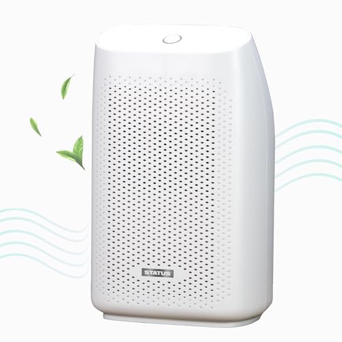 Status Dehumidifier700ml Small Portable Dehumidifier for Bedroom, Bathroom and for Drying Clothes | Ultra-Quiet Electric Dehumidifier | White | DEHUMID-700ML1P4