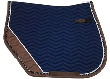 YDYAENIO Schabracke Pferd Pferdeschabracken Vollbaumwollstofffutter Springschabracke Sattelkissen Dekorieren Sie die Kordel(Blue)