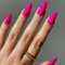 KQueenest Heiß Rosa Press On Nails Mittel Mandel - Acryl Nägel zum Aufkleben, Natürlich Einfarbig Fake Nails Fingernägel zum aufkleben, Glänzende Gel Full Cover Kunstnägel für Frauen 24 Stück