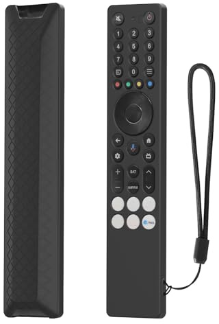 Funda protectora de silicona para TCL RC833A, funda suave para control remoto RC833A, protector antideslizante para TV Stick con cordón (negro)