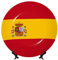 POEZJZW Plato decorativo de porcelana de hueso de la bandera de España, para manualidades, decoración perfecta para el hogar, oficina y cafetería, 8 pulgadas
