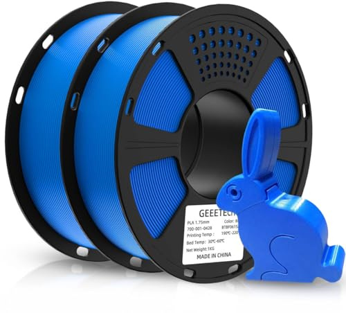 GEEETECH PLA Filament 1,75mm,3D Drucker Filament PLA 2kg,Blau+Blau