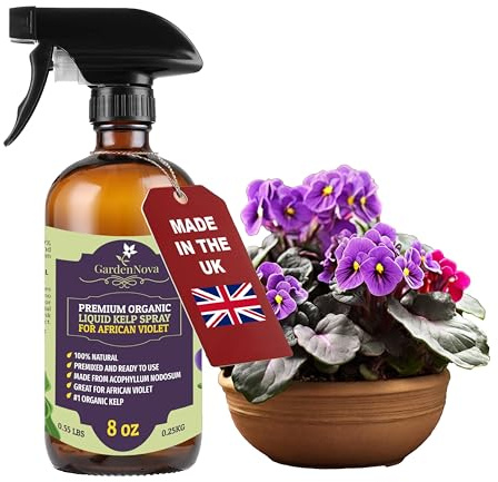 GARDENNOVA Professional Organic Liquid Kelp Spray for African Violet - 8 oz - Ready-to-Use Fully Organic Seaweed & Kelp Fertilizer Mist