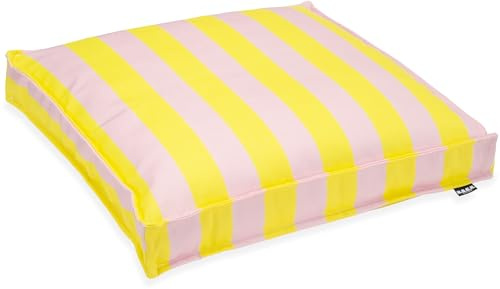 H.O.C.K. Riviera Stripe Outdoor Sitzkissen – Wetterfeste Stuhlkissen mit Blockstreifen – UV-Beständig, Wasser- & Schmutzabweisend – Handmade in Germany (Yellow Rosé, 50x50x5cm)