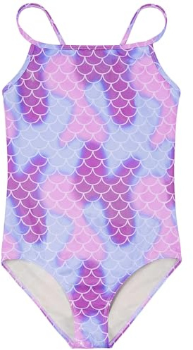 AYESY Maillot de Bain pour Fille,Une Pièce Maillot, Confort Plage Maillot de Bain en Tissu Souple à élasticité, Maillot de Bain Sportif à Séchage Rapide Swimsuit Enfant 3-10 Ans